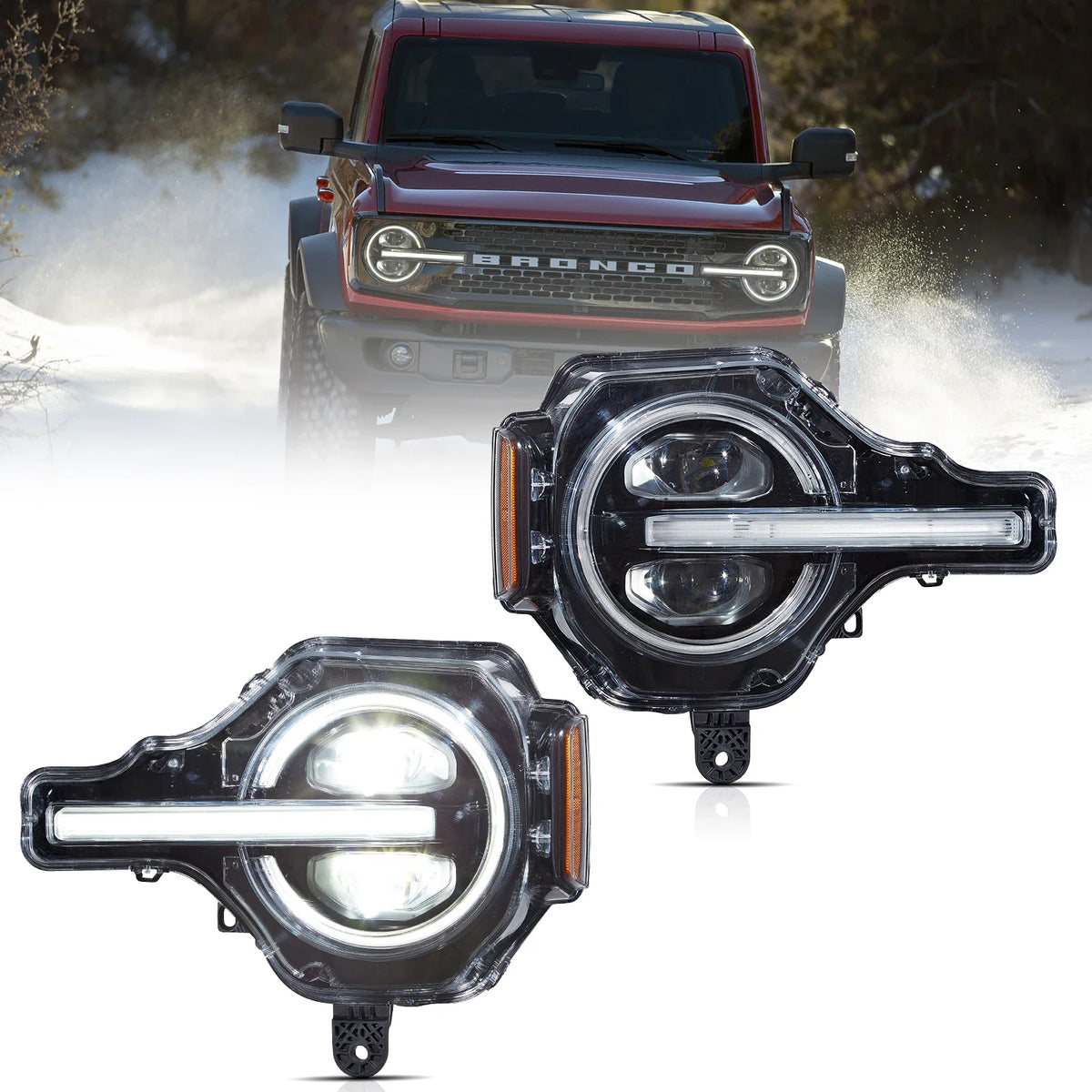 20-24 Ford Bronco Vland Full LED priekiniai žibintai