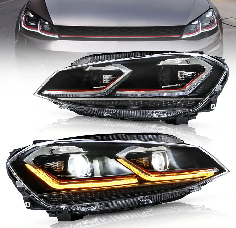 12-16 Volkswagen Golf MK7 Vland Full LED priekiniai žibintai [E-mark]
