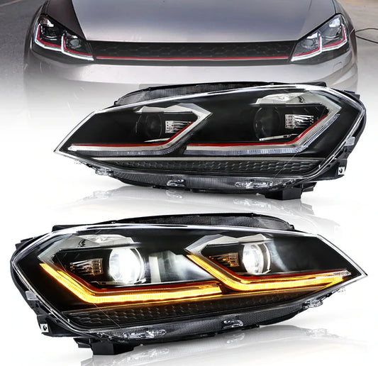 12-16 Volkswagen Golf MK7 Vland Full LED priekiniai žibintai [E-mark]